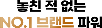 놓친 적 없는 NO.1 브랜드 파워